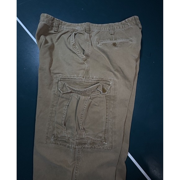 VTG Abercrombie & Fitch Baggy Cargo Pants Mens 36x30 Y2K Military Skater Tan - Picture 10 of 14